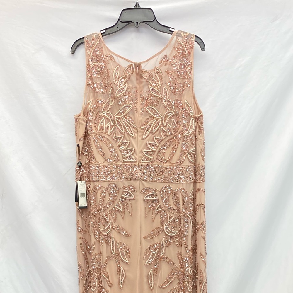 Adrianna-Papell PLUS size beaded sleeveless long gown - Picture 10 of 16